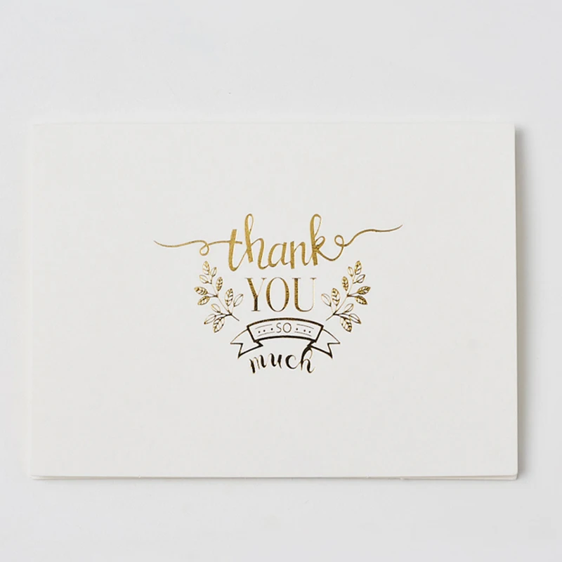 5 шт./лот почерк Белые Простые Вечерние складные Поздравительные открытки/Спасибо Оставьте сообщение бумажные открытки Свадьба Любовь/дом - Цвет: Thank You