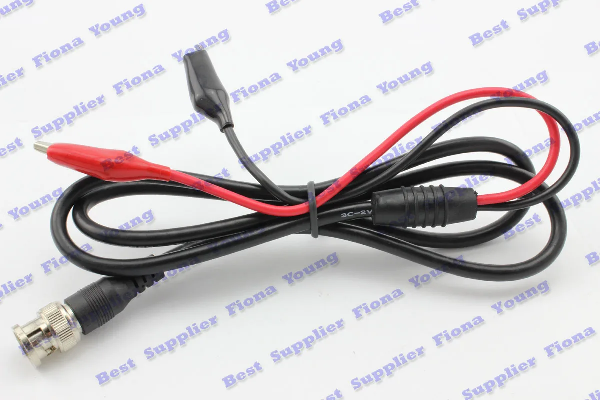 5 pcs\lot BNC Male to Dual Alligator Test Clip Oscilloscope Probe