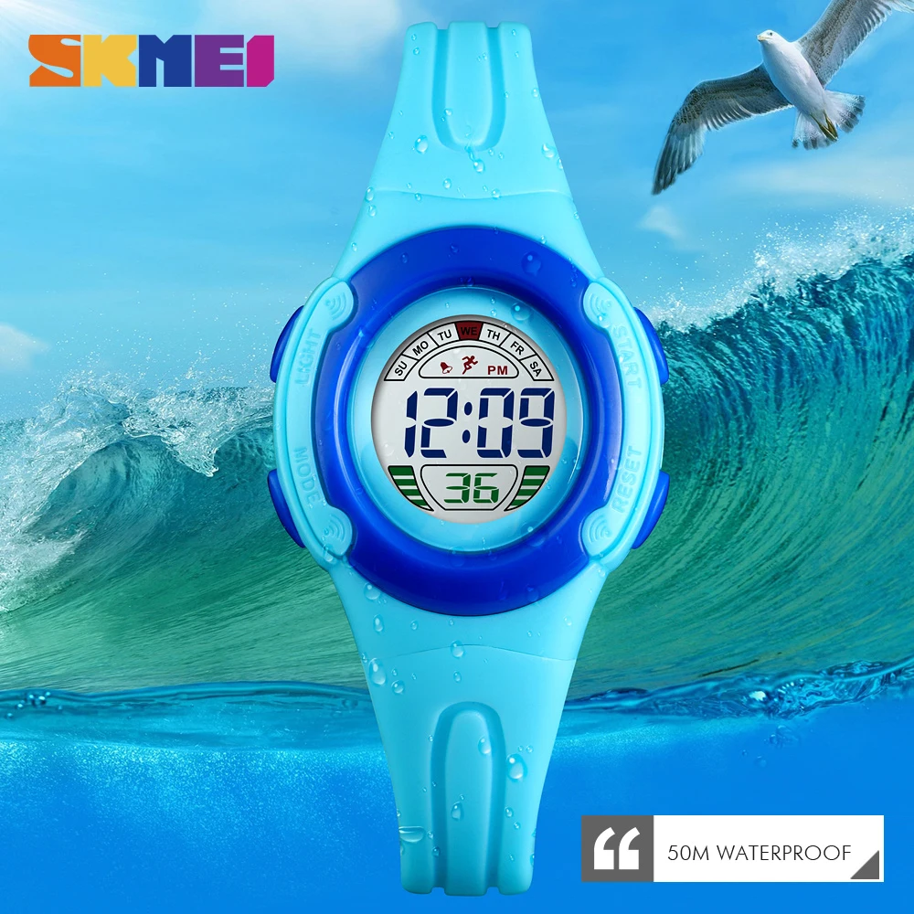 SKMEI детские спортивные часы детские электронные цифровые часы модные детские Мультяшные 50 м водостойкие часы 1479