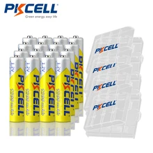 16 шт.* Аккумулятор PKCELL AAA Ni-MH 1,2 V 1200MAH aaa аккумуляторные батареи Bateria Baterias с 4 шт. чехол для аккумулятора