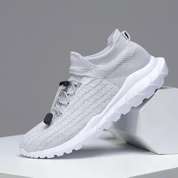 

MWY Men Shoes Sneakers Breathable No Slip Casual Low Top Flat Shoes Flying Woven Outdoor Walking Shoes Men Heren Schoenen