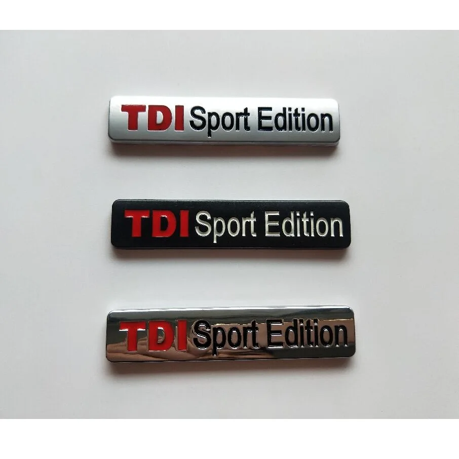 

Chrome Black Red Letters " TDI Sport Edition " Modification Emblems Badges Emblem Badge for Volkswagen Golf 6 7 Polo