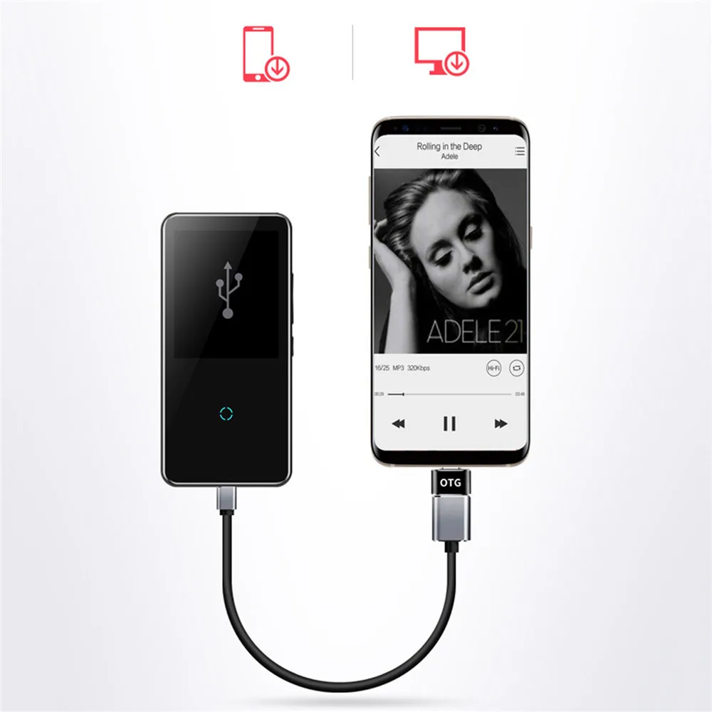 2.4'' MP3 MP4 Player Wireless Bluetooth Lossless Sound Recorder FM Radio Video Recorder Portable e-book reading Touch Screen mp4
