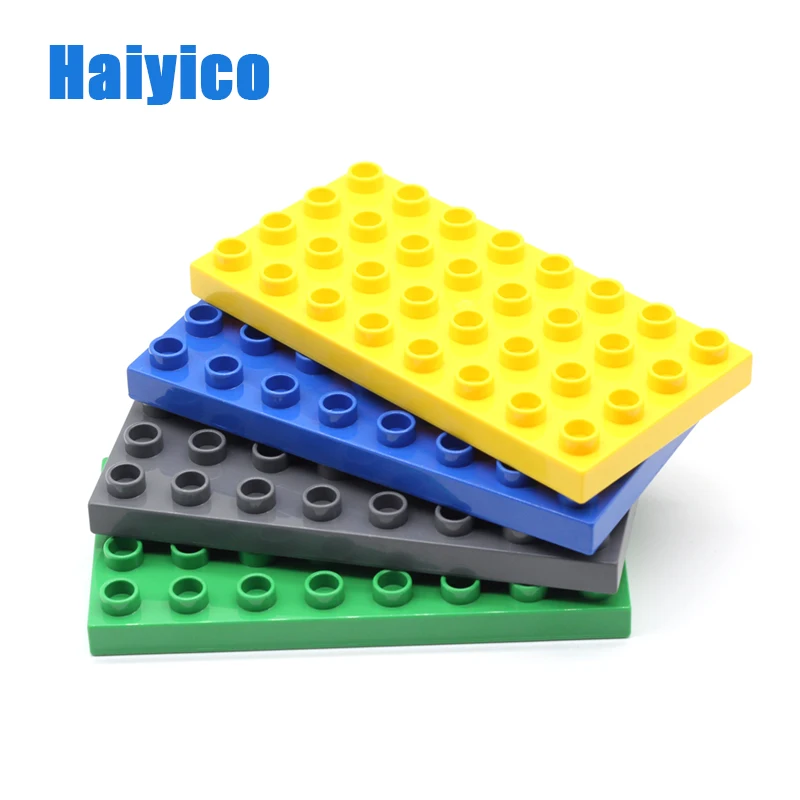 

Haiyico Duplo 32 Hole Base Plate Assembling Parts 4x8 Dots Baseplate Model Building Accessories Blocks DIY Toys For Children