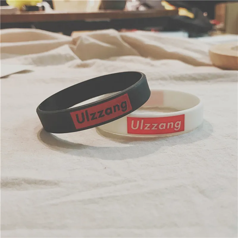 Новое поступление, модный бренд ULZZANG, браслет для отдыха, бизнеса, спорта, баскетбола, силиконовые браслеты дружбы с буквами