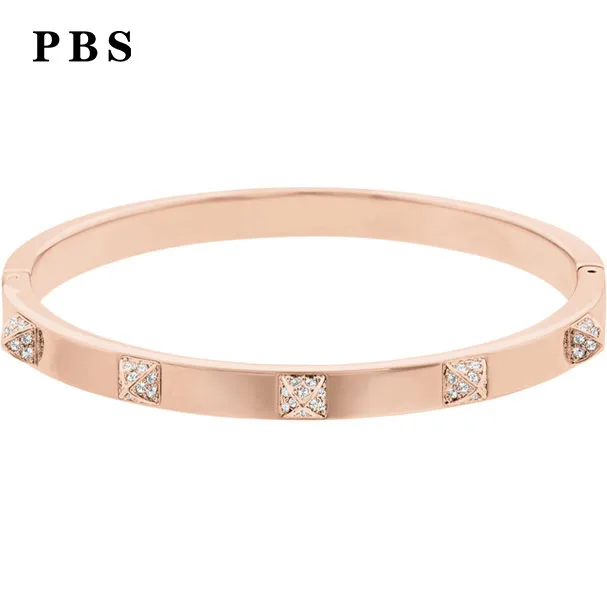 

PBS Original Copy High Quality 1:1 SWA Multi-Color Eye Double Ring Gold-Plated Bracelet With Logo Free Mail