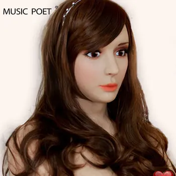 

MUSIC POET Silicone Mask Realistic Female Skin Face Halloween Dance Masquerade Headwear for Crossdresser Drag Queen