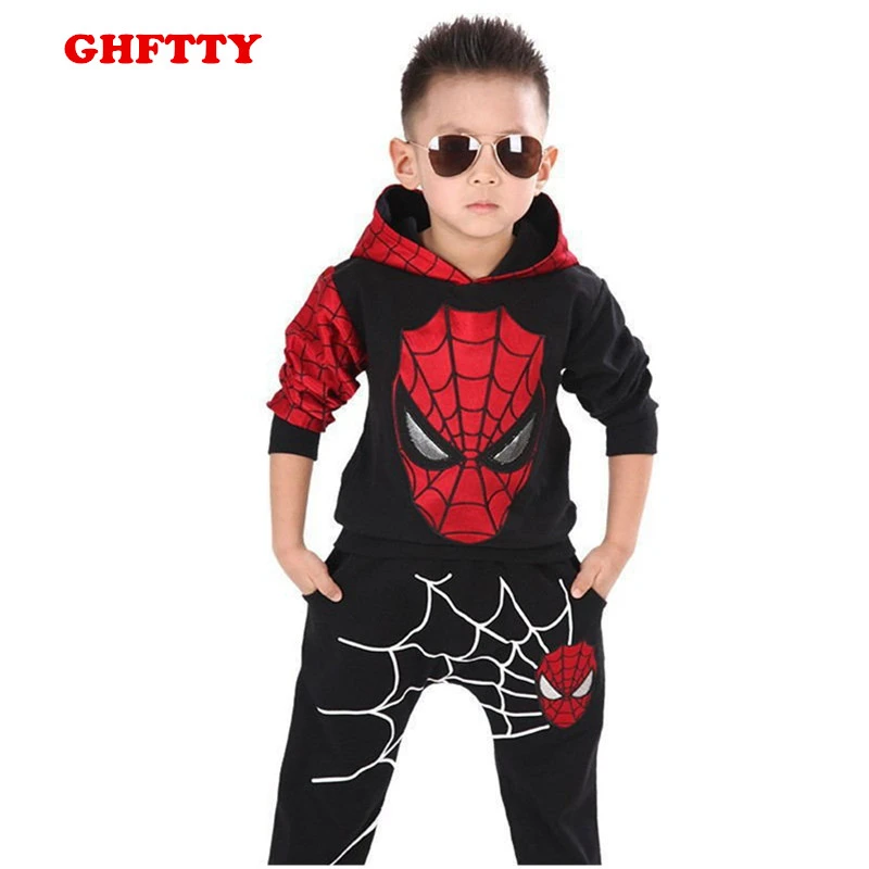 Traje De Spiderman Para Ninos Conjunto De Ropa Para Ninos Trajes Deportivos De Spiderman Para Bebes De 3 A 7 Anos Conjuntos De 2 Uds Para Ninos Chandales Para Primavera Y Otono Boy