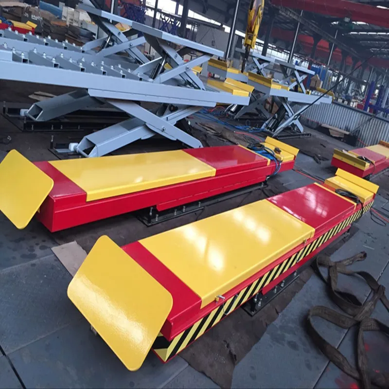 

Alignment Scissor Car Lift with mechanical self-lock and pneumatic lock release use in 4S car maintance Shop