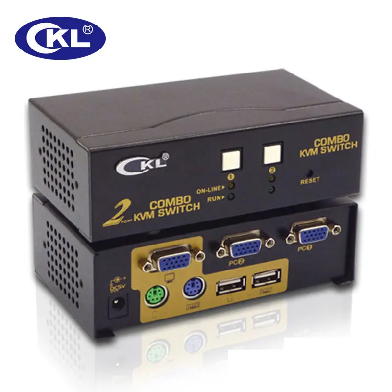 

CKL 2 Port USB PS/2 VGA KVM Switch 2 in 1 out Switcher for Keyboard Video Mouse CKL-82UP