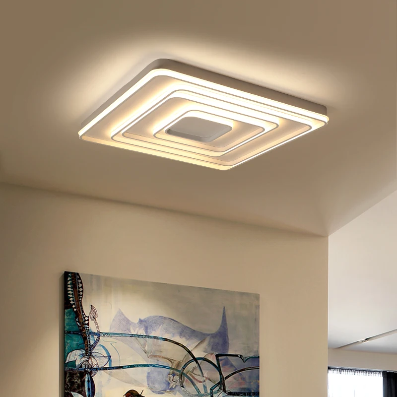 

Modern Led Ceiling Lights Living Room Bedroom Hallway lamp plafond avize AC85-265V Black/White Surface mount Ceiling Lamp