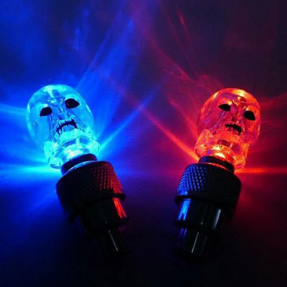 Bike Light With No Battery Mountain Road Bike Bicycle Lights LEDS Tyre Tire Valve Caps Wheel