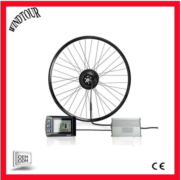 Electric bicycle hub conversion kit wit intelligent controller and LCD