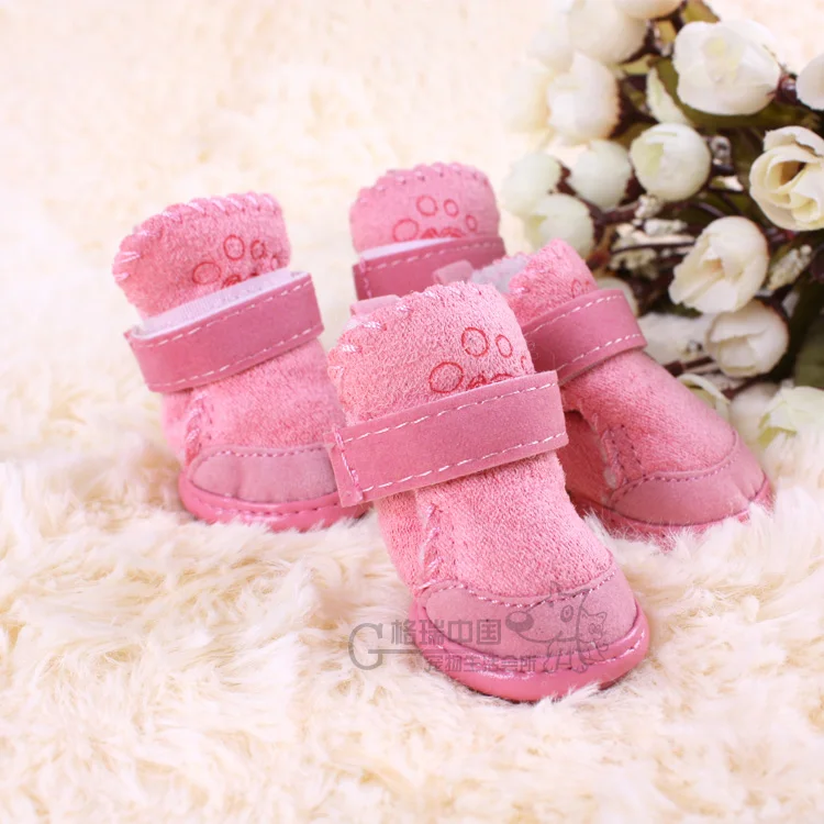 Wholesale pet articles,Dogs Non slip shoes,Warm pet shoes Lamb Velvet