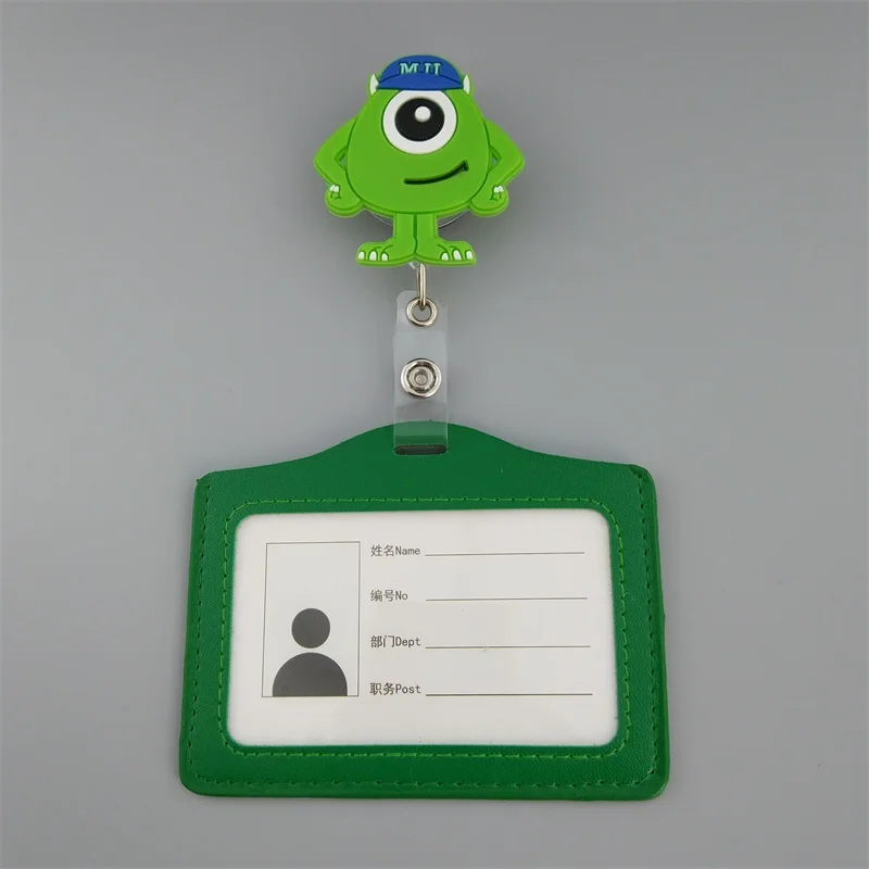 BINXUE Обложка карты, группа карт, выдвижная Пряжка, значок, дисплей сотрудников, бренд, прохожий, подарок, группа карт и ID Держатели - Цвет: green