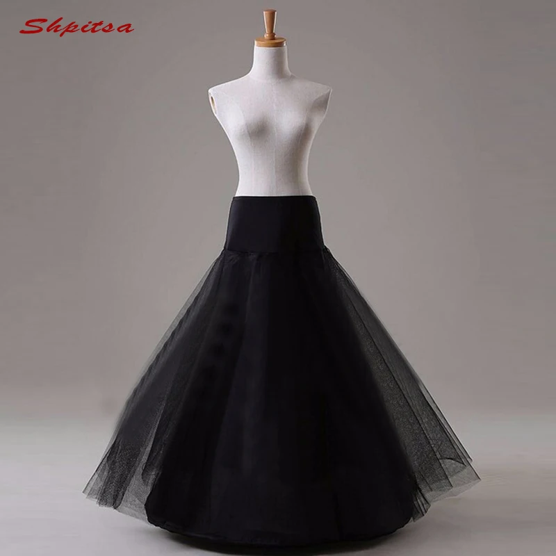 

Black or White Tulle Bridal Petticoat for Wedding Dress Long Crinoline Woman Underskirt Girls Hoop Skirt Pettycoat