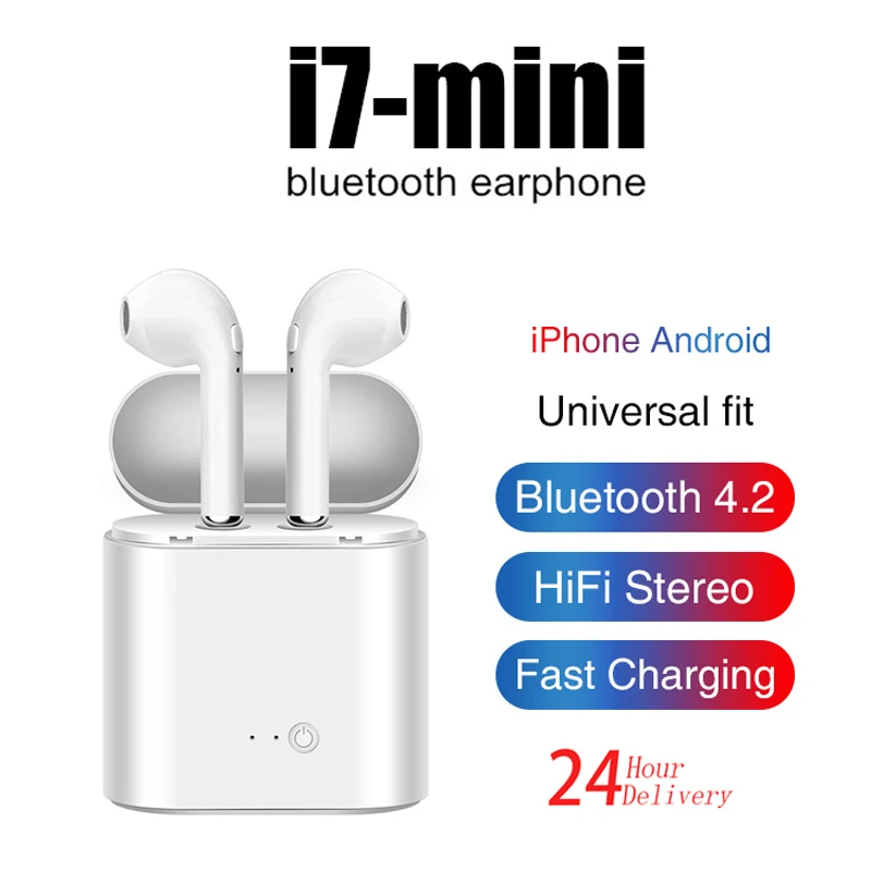 

I7 mini i7s tws Bluetooth headset can For Xiaomi smartphone IOS 3D stereo noise reduction with charging box wireless headset