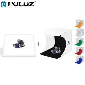 

PULUZ Mini 22.5 LED Photography Shadowless Bottom Light Lamp Panel Pad +2LED Panels 20CM lightbox Photo Studio Shooting Tent Box