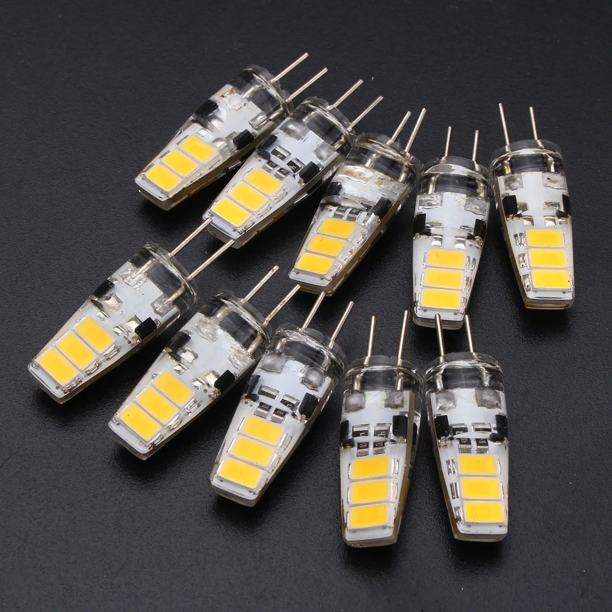 

10Pcs Warm Pure White G4 Lamp Bulb LED Corn Light Bulb Home Decoration Light Replace Halogen 2W 5733 SMD 6 LED DC12V