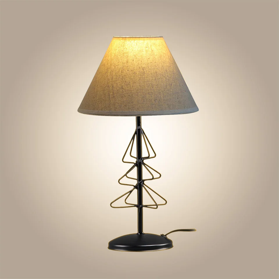 2 шт./лот E14 осветительный шар держатель настольные лампы железное основание ткань абажур настольной лампы для декоративное освещение для дома