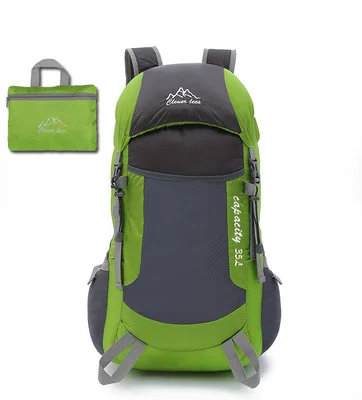 Ультралегкая Водонепроницаемая спортивная сумка для альпинизма, походные рюкзаки для путешествий, походные рюкзаки для мужчин Wo для мужчин, открытый складной рюкзак для альпинизма - Цвет: Green
