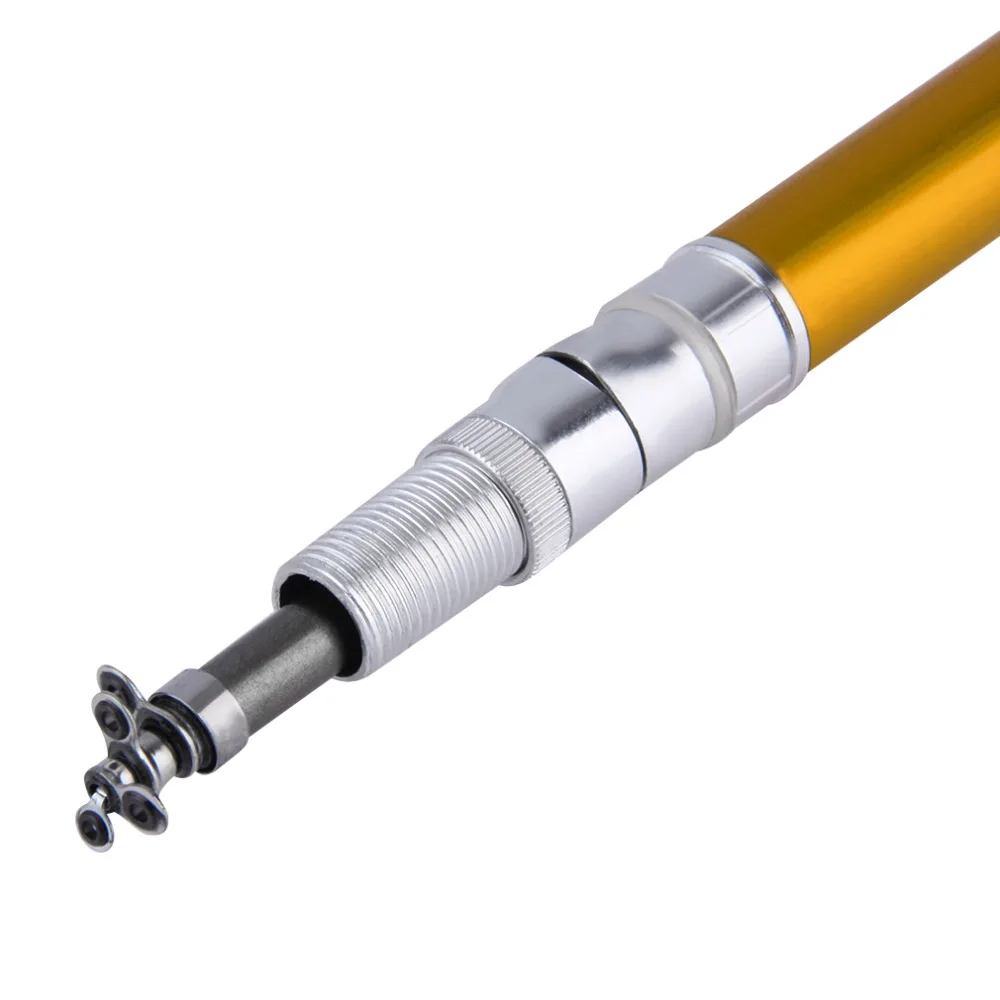 Pocket Telescopic Mini Rod Combo Fishing Pole Aluminum Alloy Pen Shape Fishing Rod Combo With Reel Wheel drop shipping