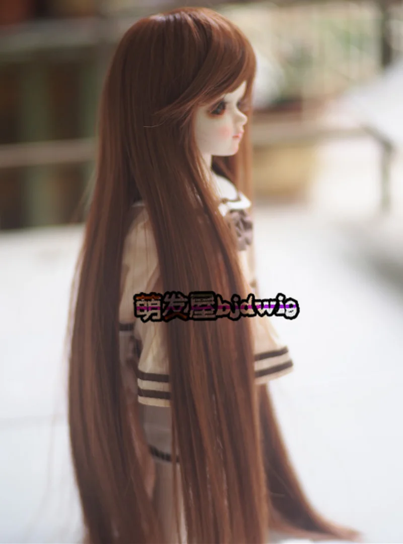 1/3 1/4 1/6 Bjd SD парик куклы высокая температура провод коричневый модный прямой BJD