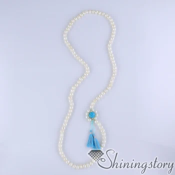 

mala bead necklace cultured freshwater pearl necklace 108 meditation beads yoga inspired jewelry wholesale spiritual jewelry