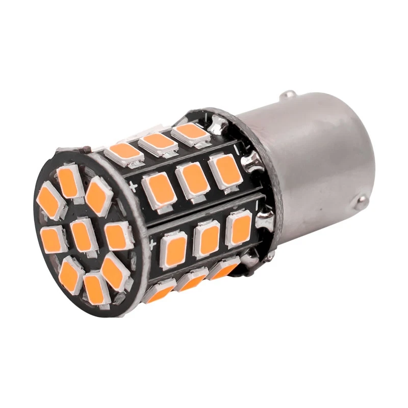 Маленький размер высокая мощность Янтарный Желтый Samsung LED 2835 SMD BAU15S 7507 PY21W 1156PY RY10W