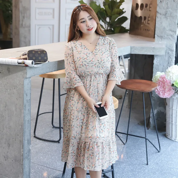 Женские летние платья с цветочным принтом XL 4XL большого размера|dress xxxxl|xxxxl plus size
