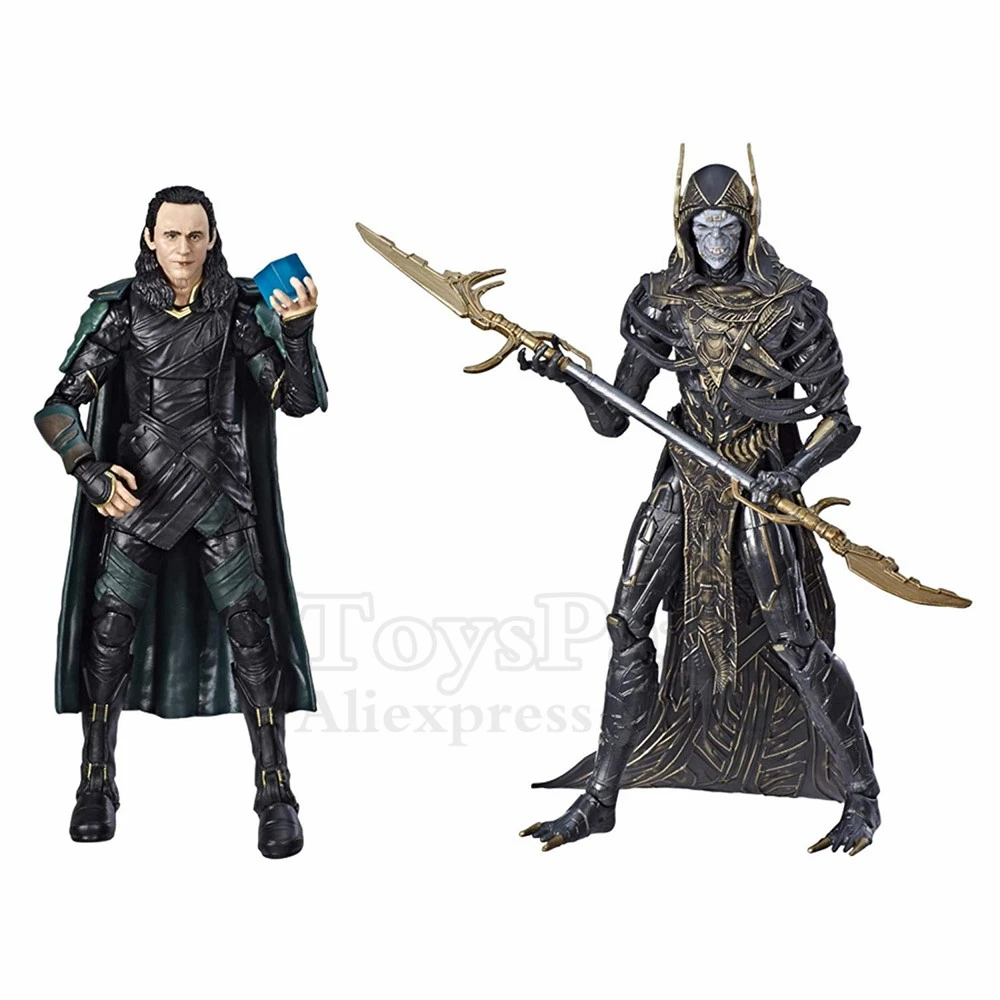 

Marvel Legends Movie Avengers Infinity War Loki & Corvus Glaive 2P Action Figure Brother of Thor w/ Tesseract Original Toys Doll