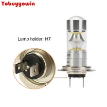 Белые высокие Мощность DC 12 V-24 V 100 W H7 PX26D 20-светодиодный 2200LM 6500 K низкого фары дальнего и ближнего света DRL Противотуманные лампы