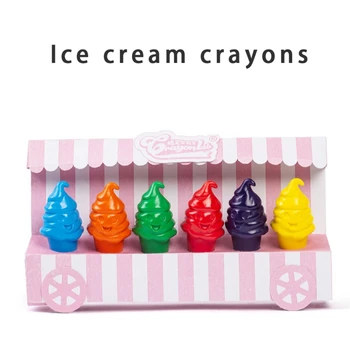 

Kids Crayons For Toddlers Ice-cream Shape Paint Grip Crayons Washable Drawing Picture Tool Non Toxic