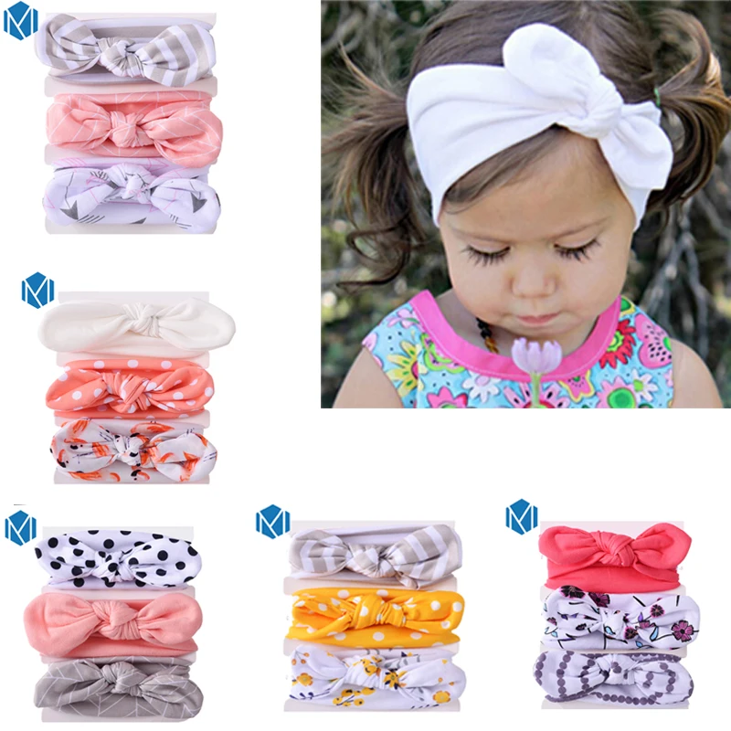 

M MISM BB Lovely Hair Band Korean Style Children Cute Elastic Soft Hair Accessories Cute Bow Tie Kids Fashion Headband Headwear