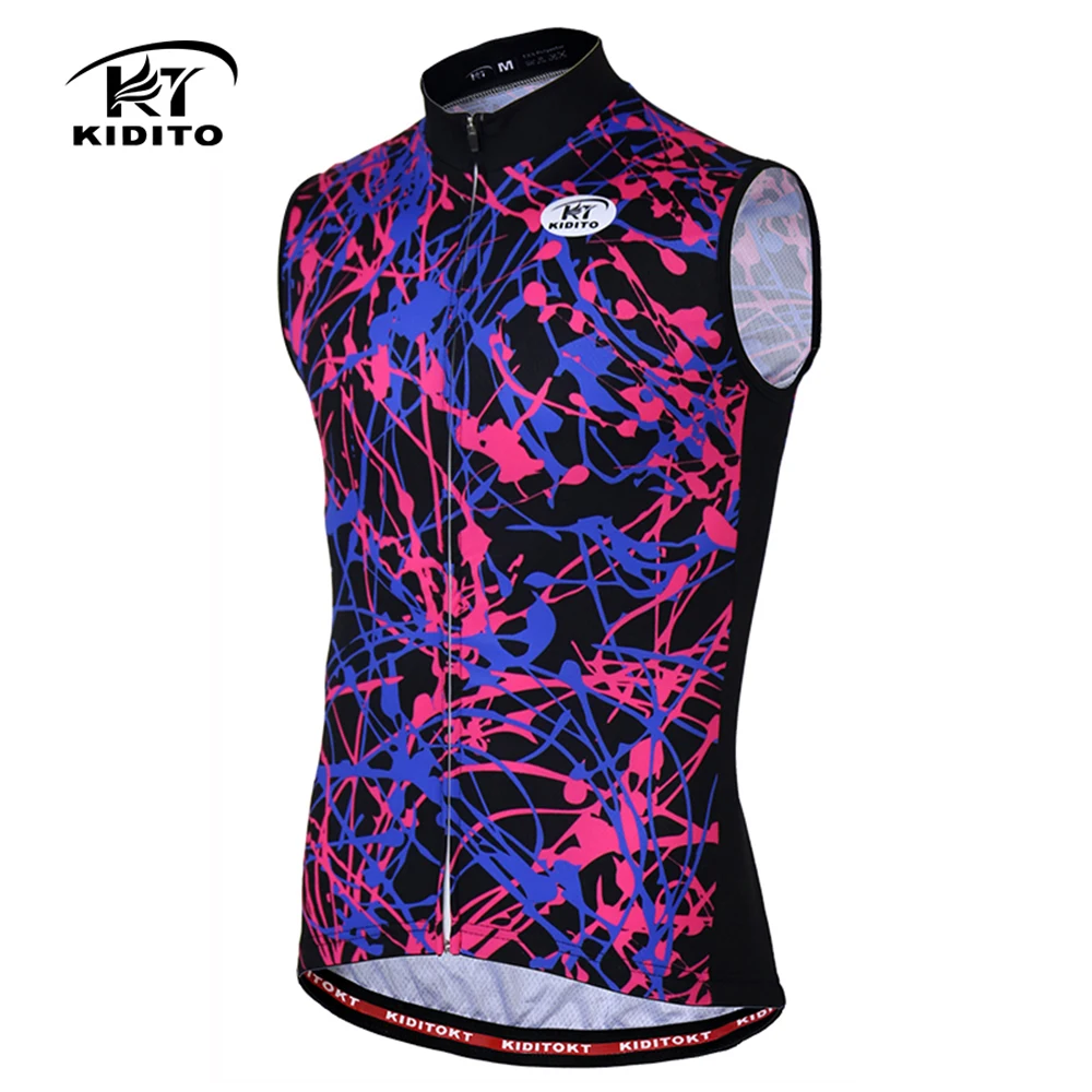 

KIDITOKT Sleeveless Pro Men Cycling Jersey Vests Summer Breathable Racing Mountain Bike Maillot Ropa Ciclismo Bicycle Clothing