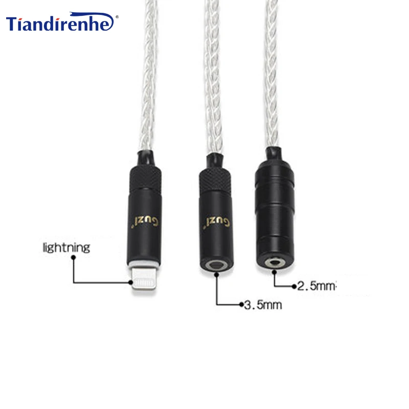for Lightning to 3 5mm 2 5mm headphone jack adapter for iPhone 8 X 7 plus 5 6 5s 6s 5c for iPad mini Air 2 Pro Audio Converter