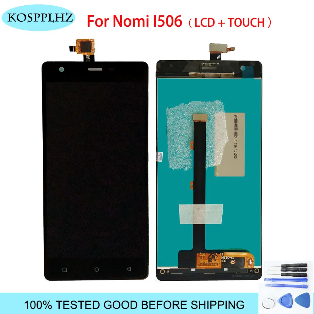 Для Nomi i506 Блестящий ЖК дисплей + сенсорный экран 100% протестированный дигитайзер