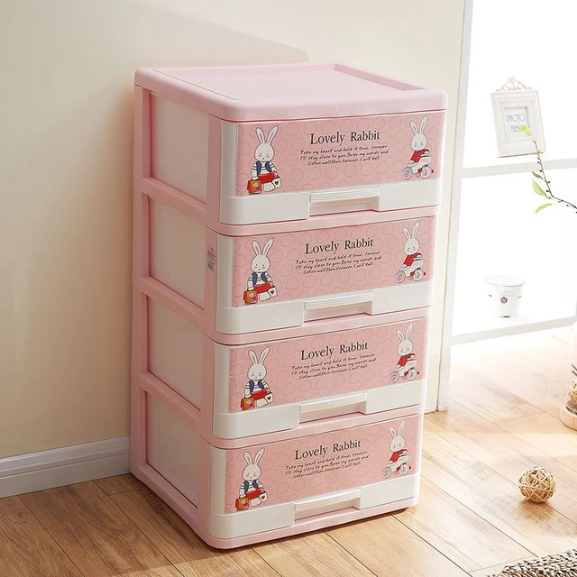Along The United States Pink Rabbit Plastic Drawer Storage Cabinets Along The United States Pink Rabbit Plastic Drawer Storage Cabinets Lockers Finishing Cabinet Baby Wardrobe Bo Jiangsu Zheji