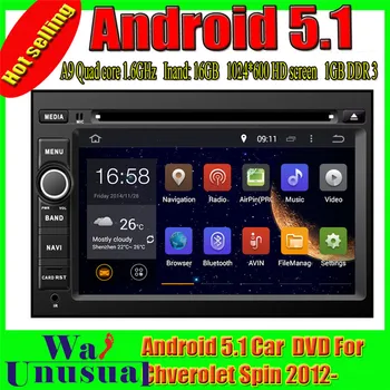 

WANUSUAL 7'' Quad Core Android 5.1 Car DVD Player for Chevrolet Spin 2012 2013 2014 2015 2016 2017 GPS Navigation with BT WIFI