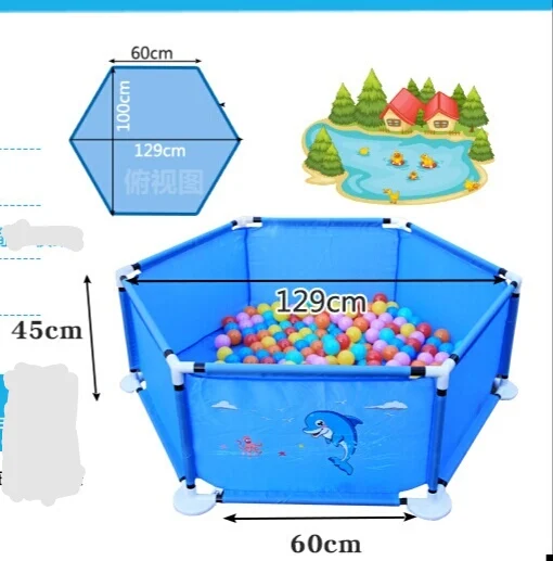 Детский манеж из полиэстера barrera piscina de bolas para bebes cabane enfant складной Манеж ballenbak Портативный