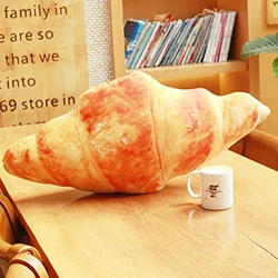 В западном стиле с длинными подушка из хлопка мягкая круассан хлеб игрушка с моющейся похожая на настоящую подушка в виде еды диван-подушка для детей 60/80 см - Цвет: B 80cm