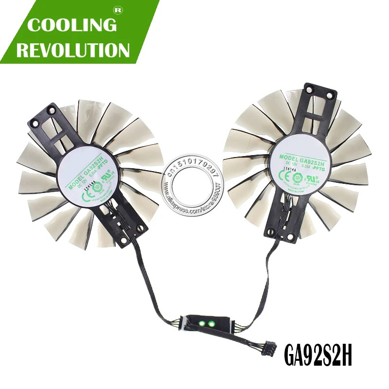 

2pcs/set GA92S2H 4PIN GTX960/GTX970 VGA GPU Cooler Fan For MAXSUN JETSTREAM GTX960 GTX980 4G / GTX980TI Video Card Cooling