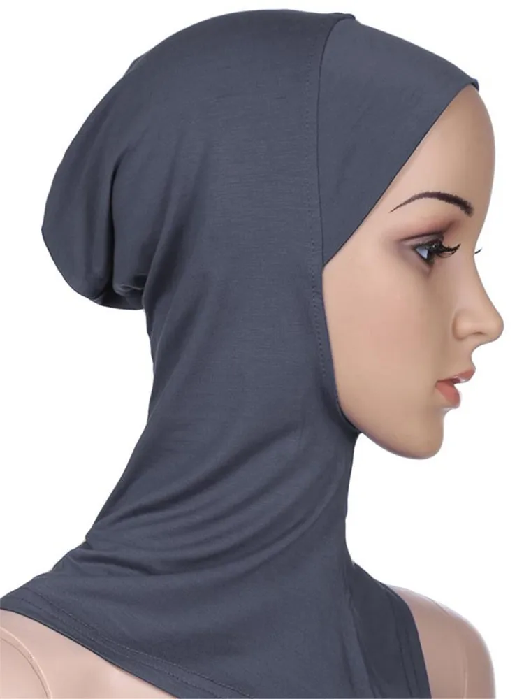 Muslim Sport Inner Hijab Caps Soft Stretchble Islamic Underscarf Hats Crossover Many Colors