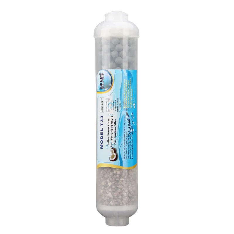 

Weak Alkaline Mineral Water Filter Cartridge 10 Inch T33 Filter Bottle + Quick Fittings For Household Water Purifier Post Filter