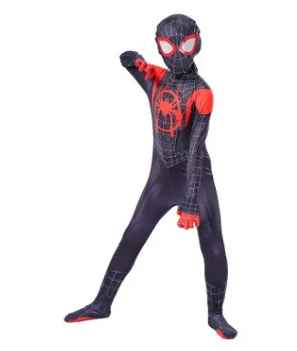 

Kids Spiderman Costume New Spider-Man Into The Spider-Verse Miles Morales Cosplay Costume Zentai Suit Halloween Costume For Kids
