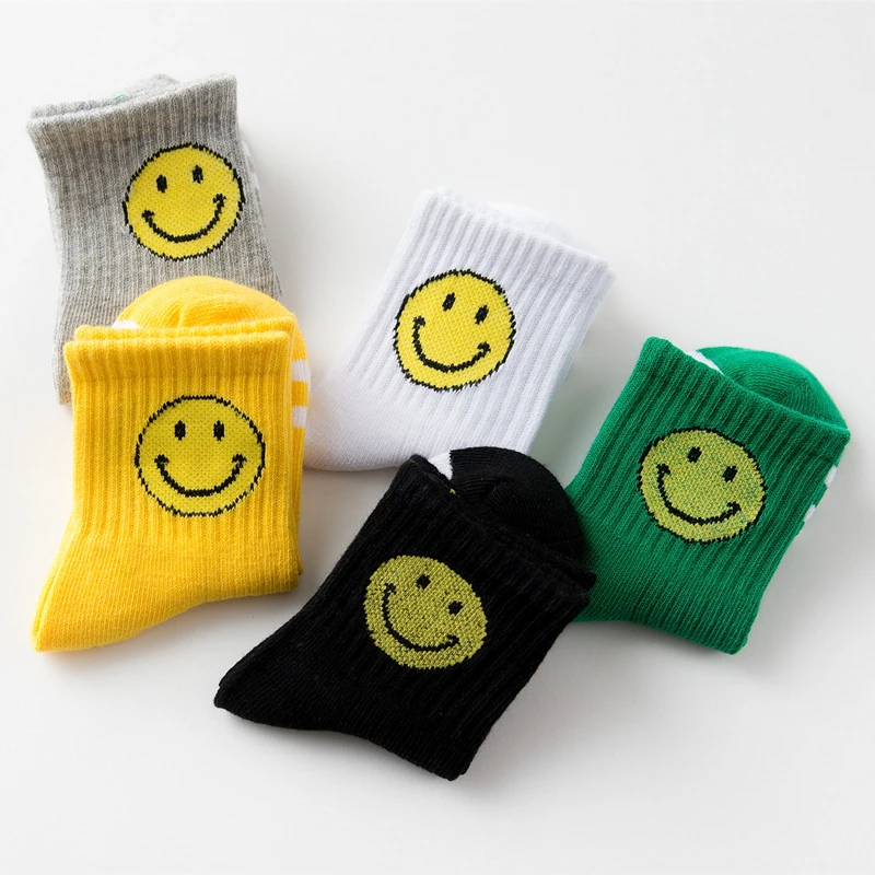 5 пара/лот, Детские хлопковые носки с рисунком Kawaii Дышащие носки для маленьких мальчиков и девочек, детские носки 5 видов, подходят для От 1 до 3 лет