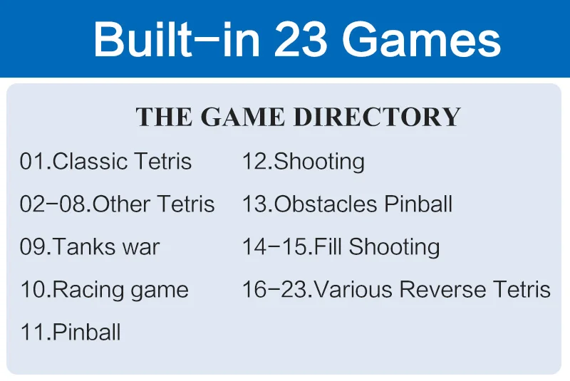 Ретро Классические электронные головоломки игрушки тетрис игра детские развивающие игрушки игроков встроенные 23 игры кирпичная игра танки войны