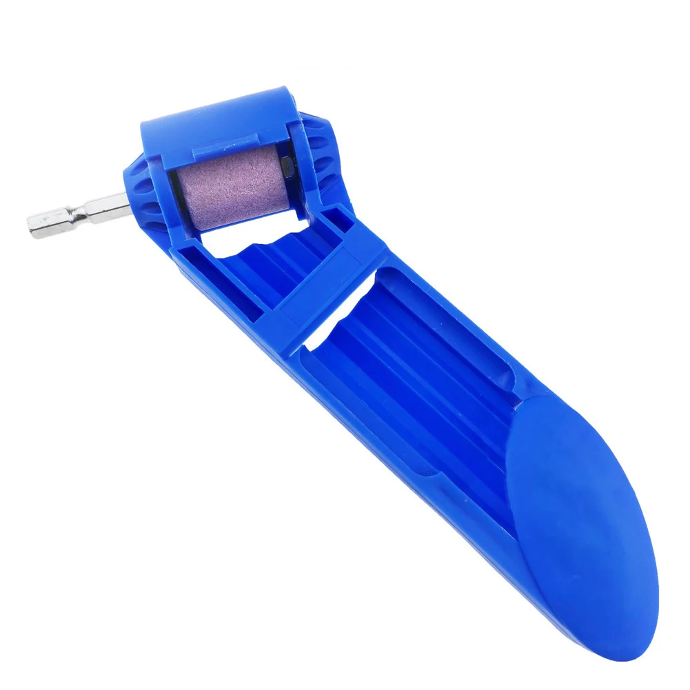 Электрическая точилка для сверла, полировка, механический адаптер, вспомогательный инструмент с прямым хвостовиком, дрель, шлифовальный корунд, портативный - Цвет: Blue