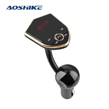 

AOSHIKE Car Bluetooth Music MP3 Player New FM Transmitter Car Radio Audio Phone Handsfree TF U Disk Cigarette Lighter USB