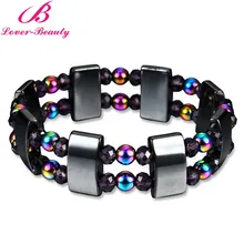 Lover Beauty Colorful and black Magnet stone magnetic bracelet Weight Loss Health care Man therapy Bracelet -E